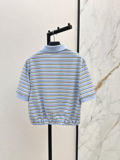 Pra 25fw striped polo