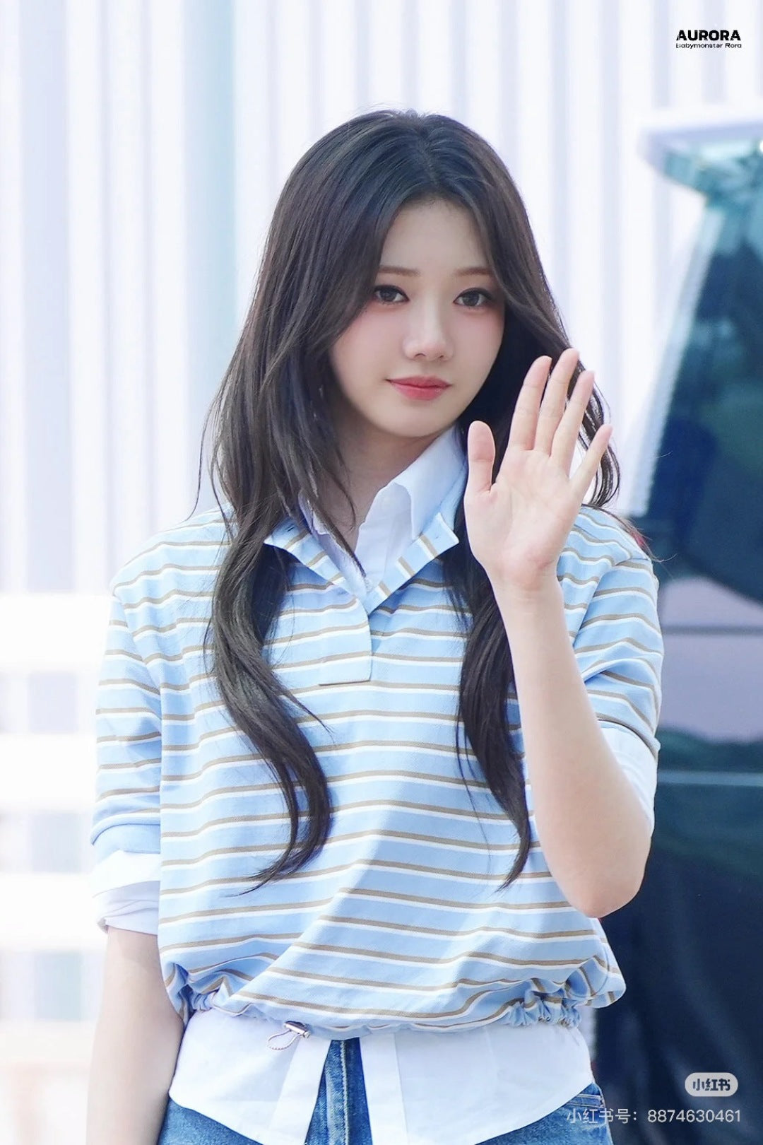 Pra 25fw striped polo