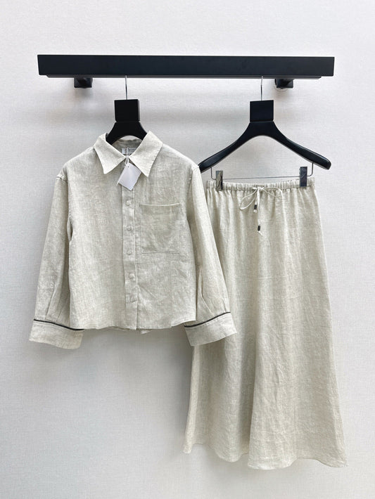 Brun 25fw linen suit