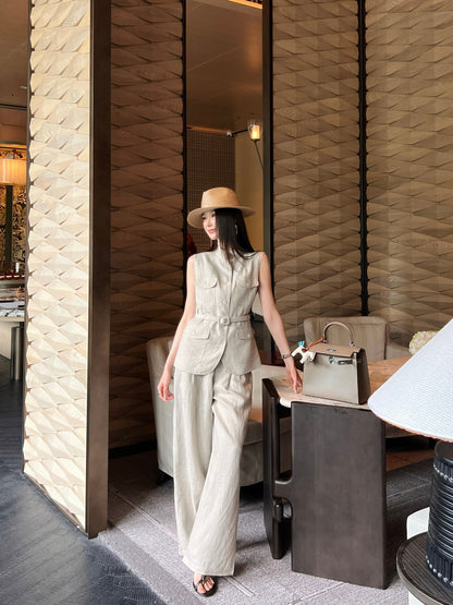 Loro 25ss Linen vest