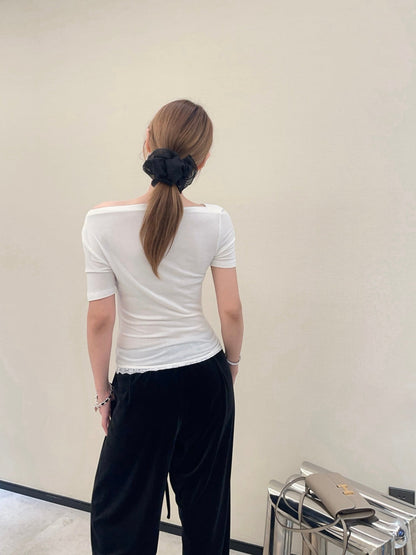 Saint lau 25ss lace shirt