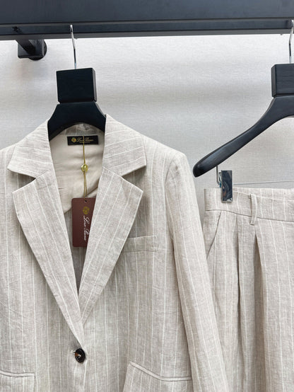 Loro 25fw linen suit