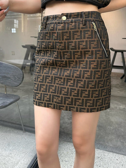 Fend 25ss jacquard skirt