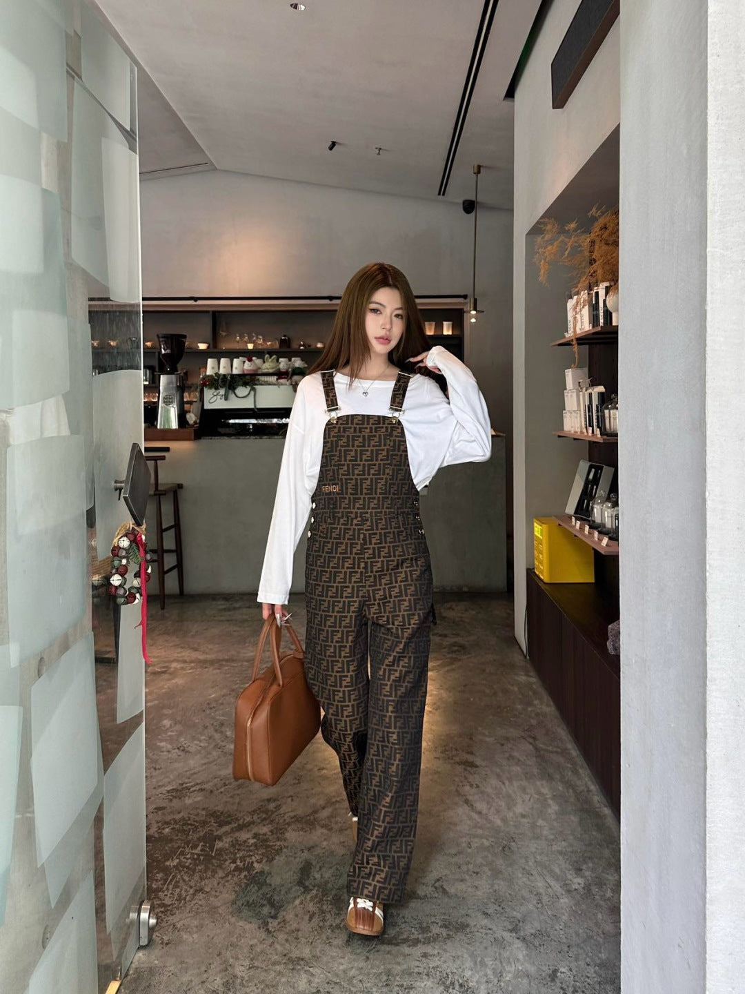 Fend 25ss jacquard jumpsuit