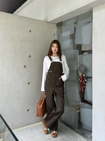 Fend 25ss jacquard jumpsuit