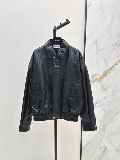 Saint lau 25fw leather jacket