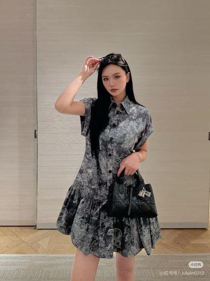 CD 25ss printed dress
