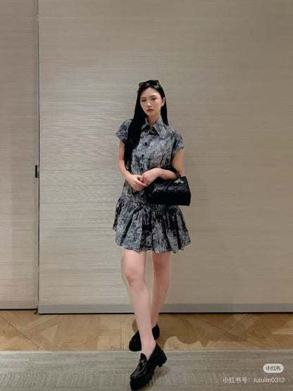 CD 25ss printed dress