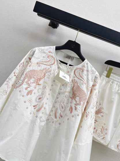 Herm 25fw embroidered suit