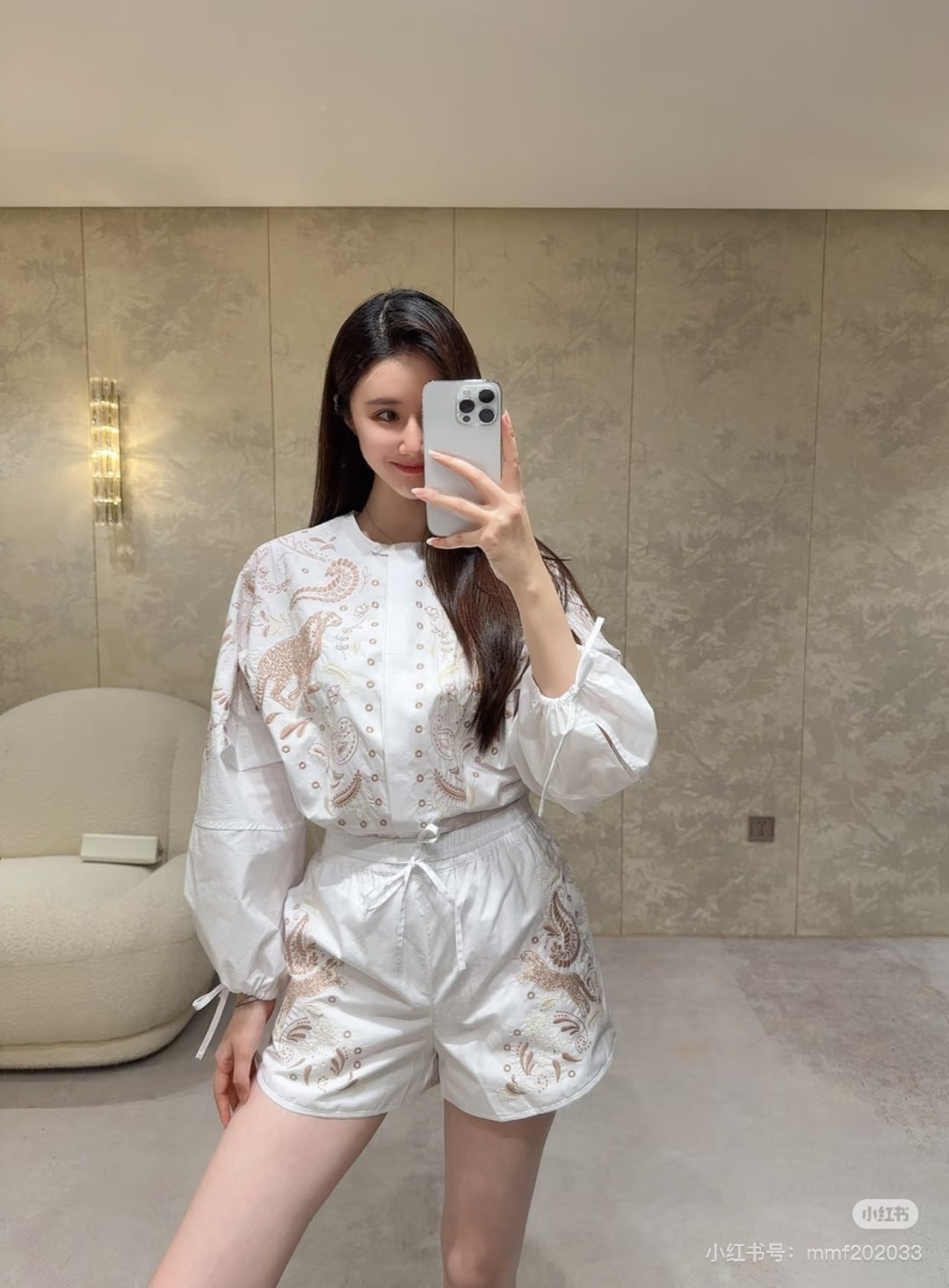 Herm 25fw embroidered suit