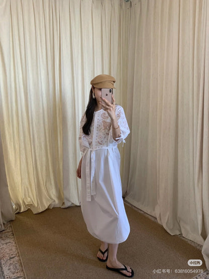 Herm 25fw embroidered dress
