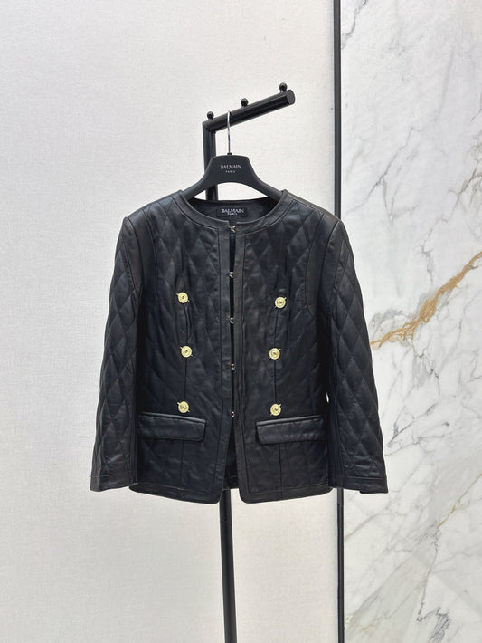 Bal 25fw leather jacket