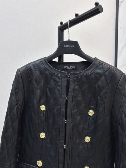 Bal 25fw leather jacket