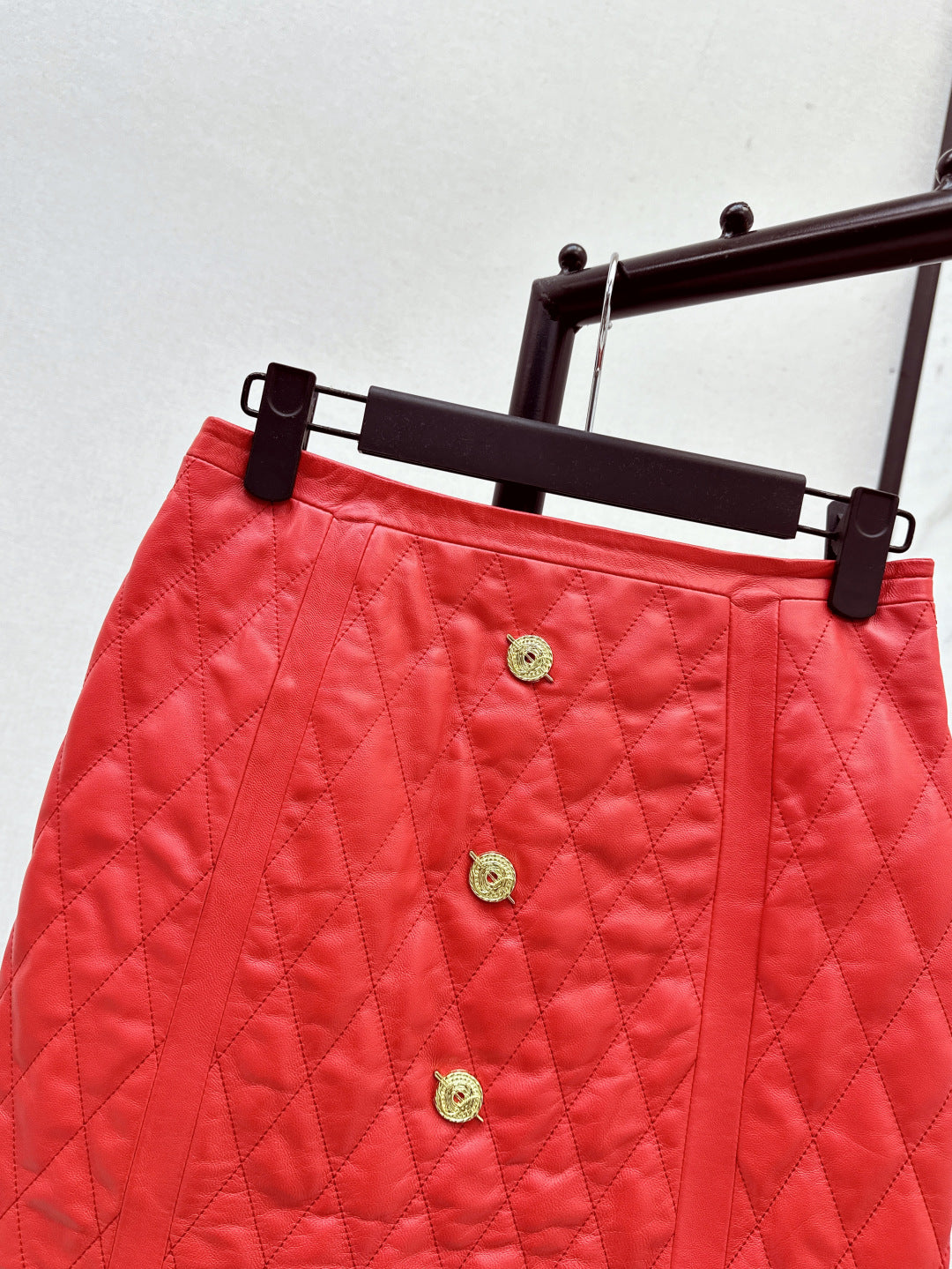 Bal 25fw leather skirt