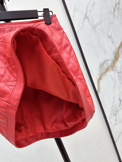 Bal 25fw leather skirt