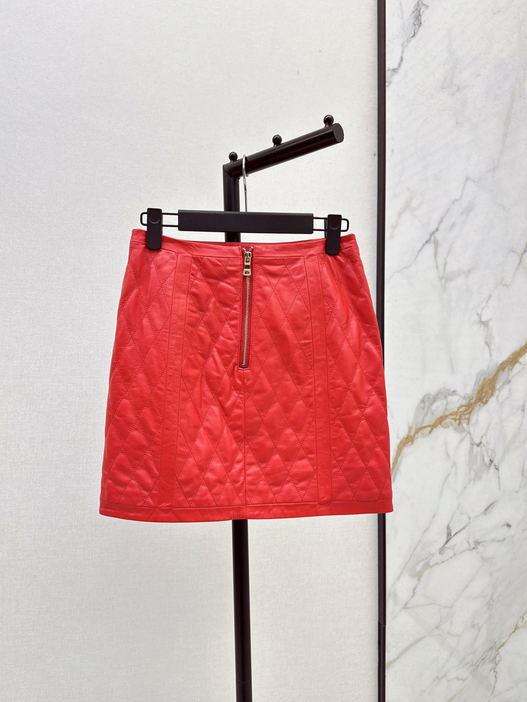 Bal 25fw leather skirt