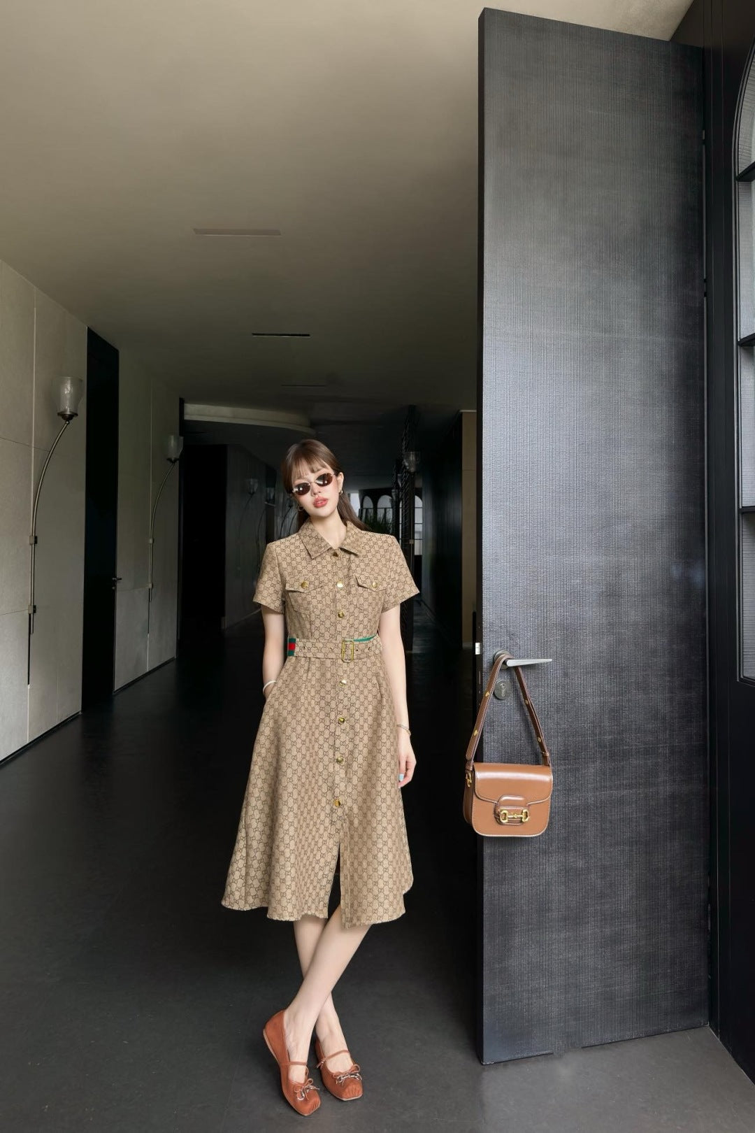 Guc 25ss jacquard dress