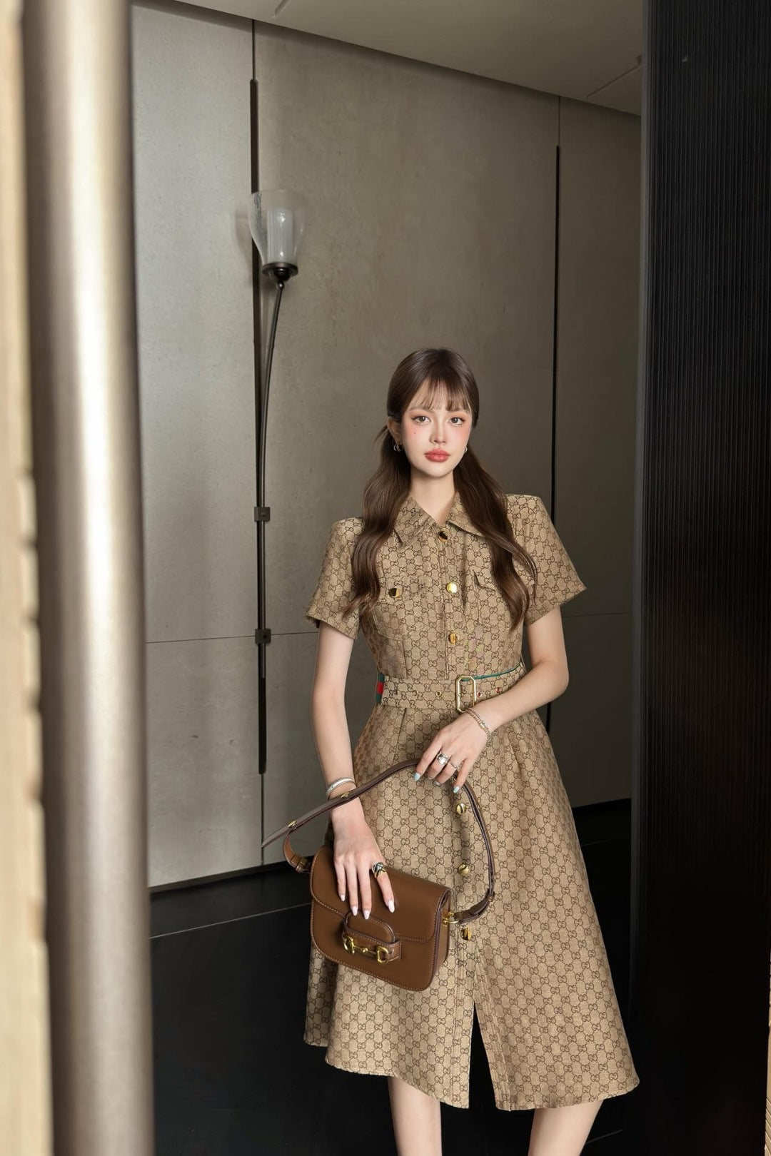 Guc 25ss jacquard dress