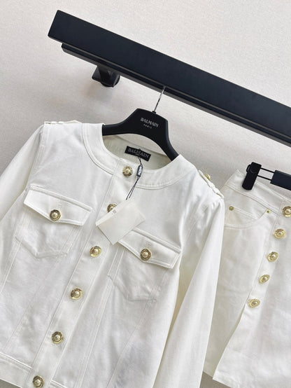 Bal 25fw denim suit