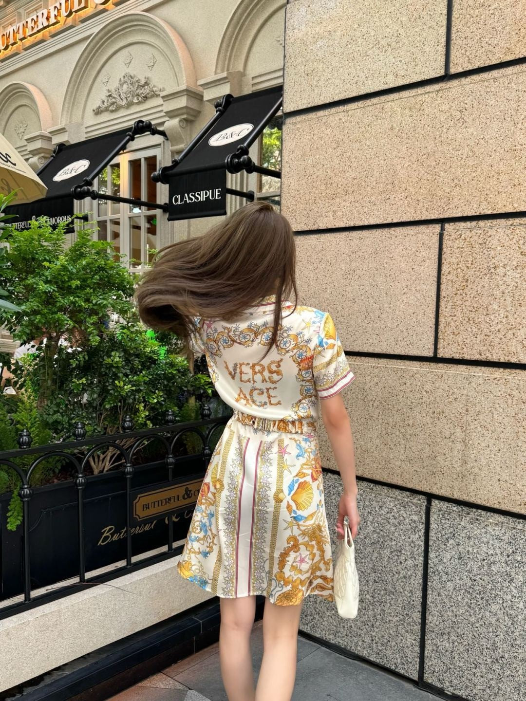 Vers 25ss printed dress