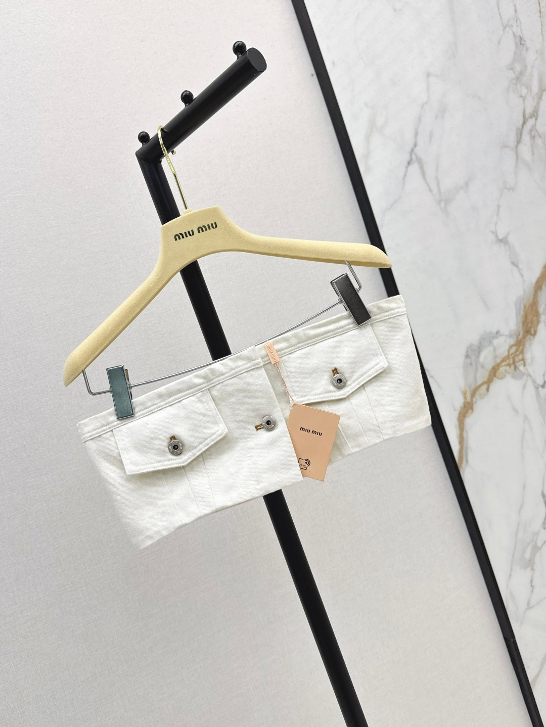 Miu 25fw denim tube top