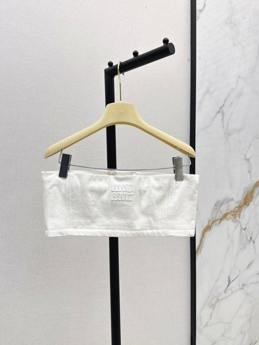 Miu 25fw denim tube top