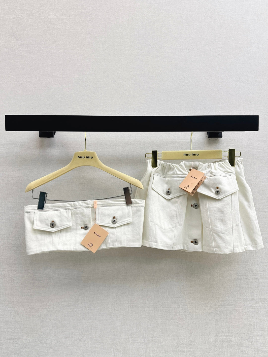 Miu 25fw denim tube top