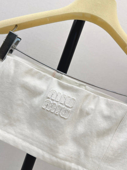Miu 25fw denim tube top