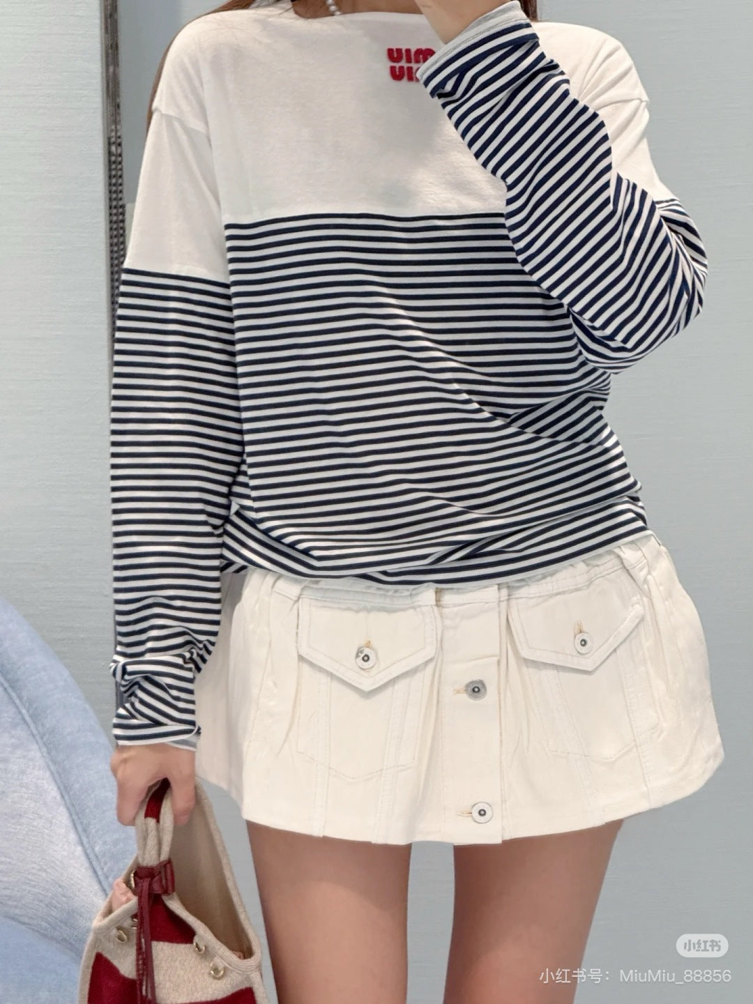 Miu 25fw denim skirt