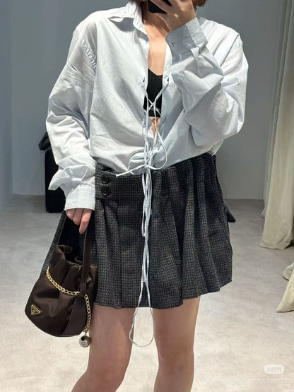 Pra 25fw pleated skirt