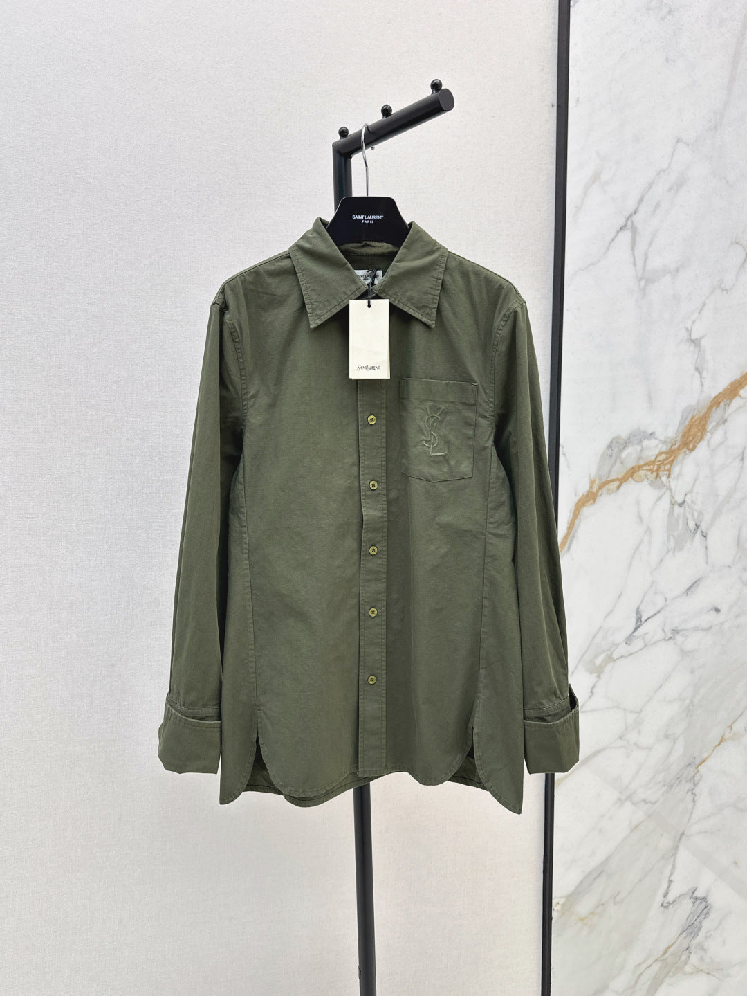 Saint lau 25fw embroidered shirt
