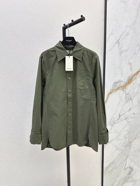 Saint lau 25fw embroidered shirt