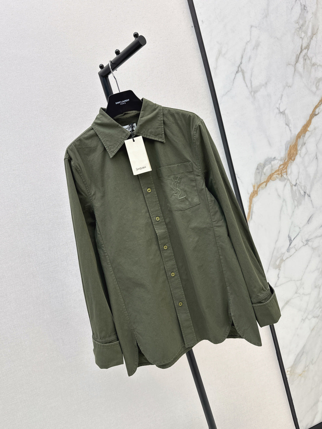 Saint lau 25fw embroidered shirt