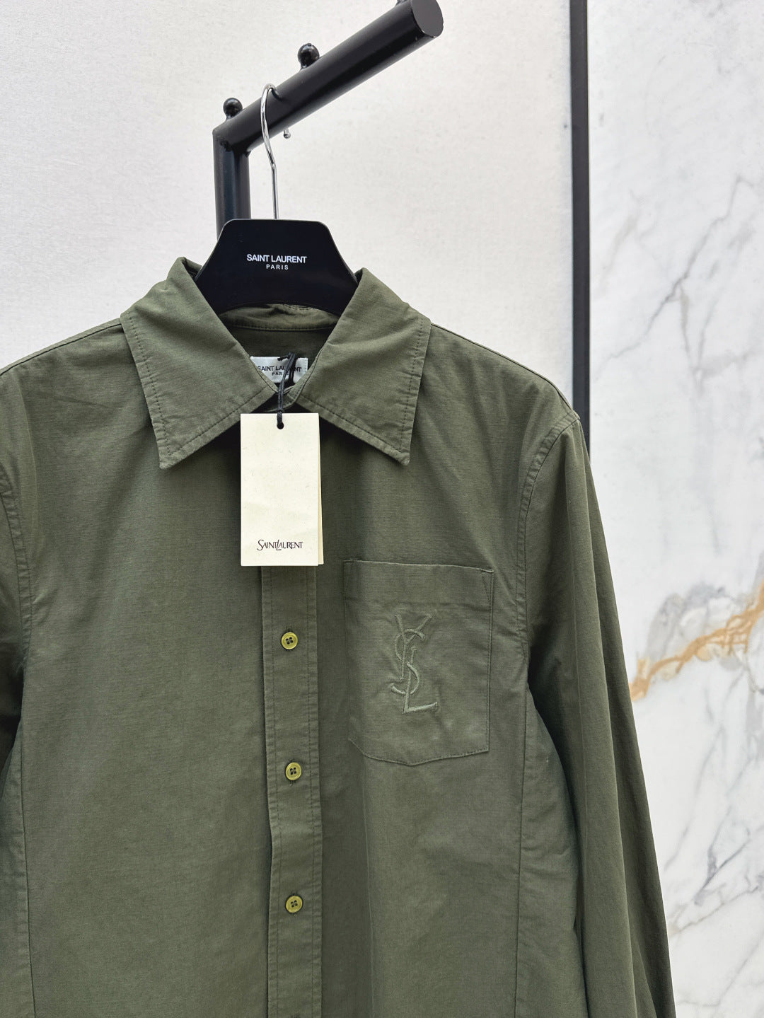 Saint lau 25fw embroidered shirt