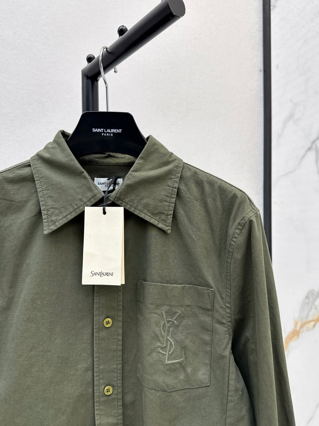 Saint lau 25fw embroidered shirt