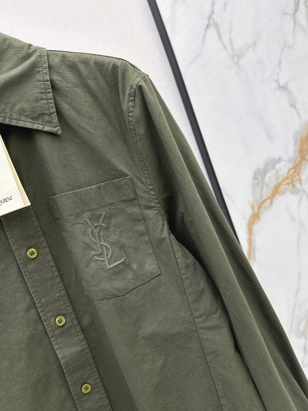 Saint lau 25fw embroidered shirt