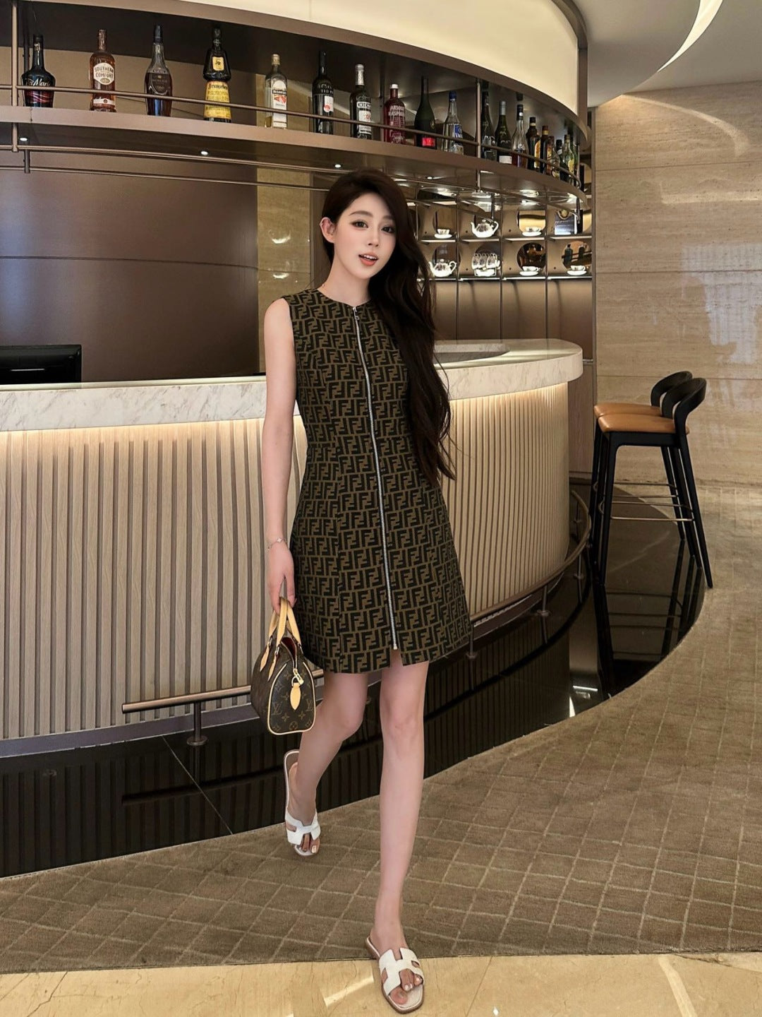 Fend 25fw jacquard dress