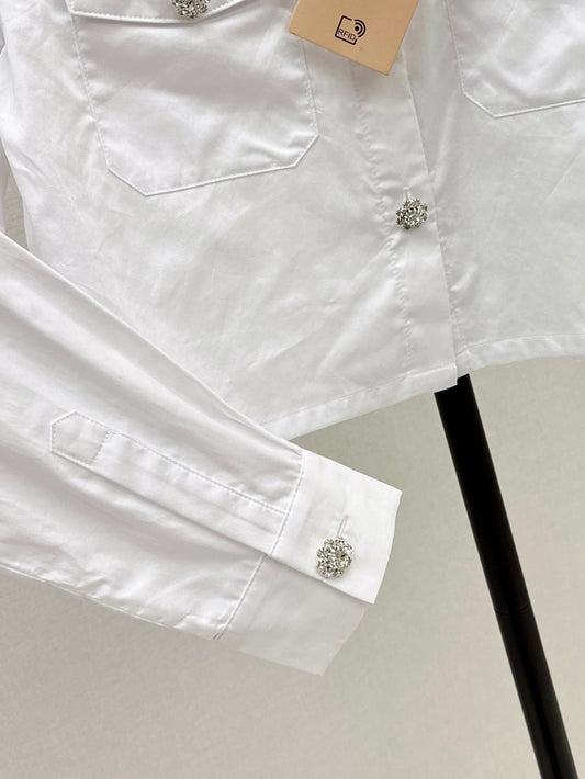 Miu 25fw embroidered shirt
