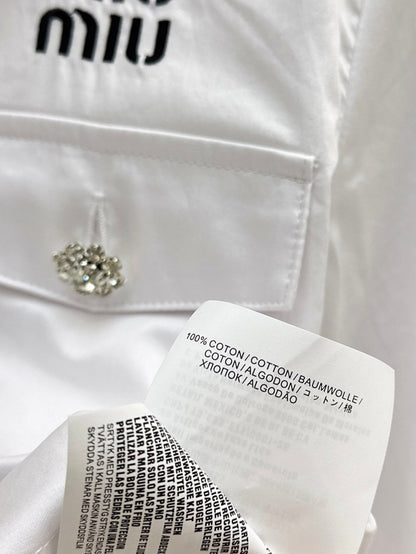 Miu 25fw embroidered shirt