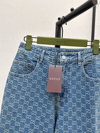 Guc 25fw jacquard jeans