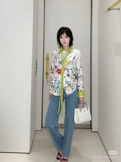Guc 25fw jacquard jeans