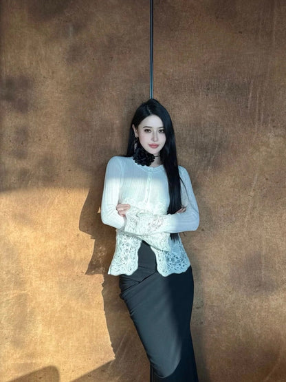 Es 25fw lace cardigan