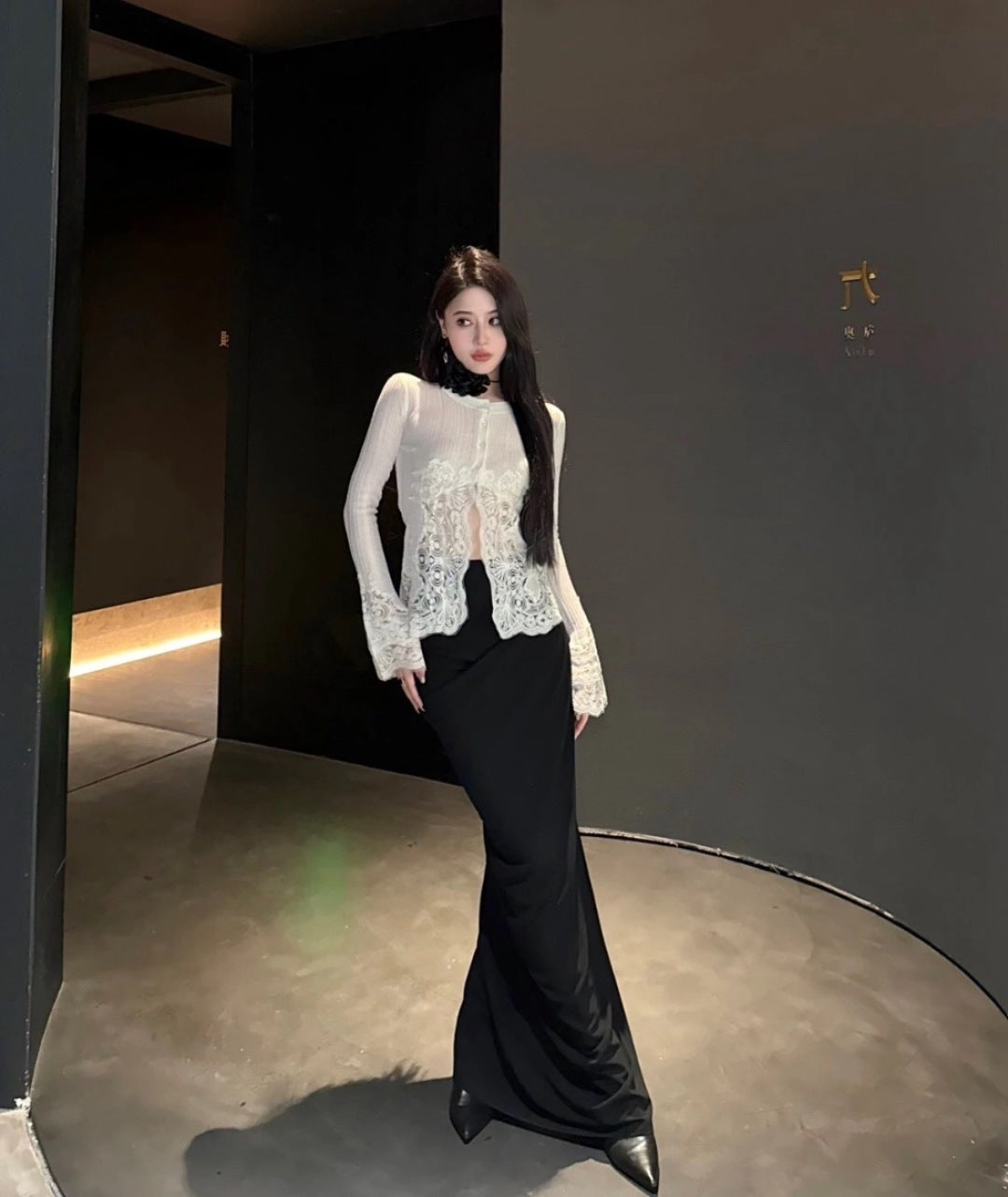 Es 25fw lace cardigan