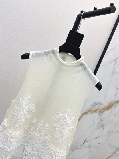 Es 25fw lace knit vest