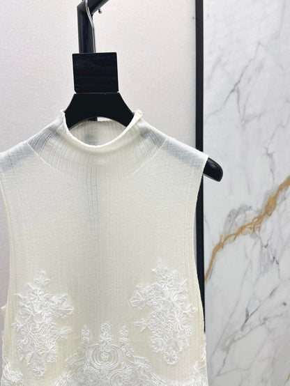 Es 25fw lace knit vest