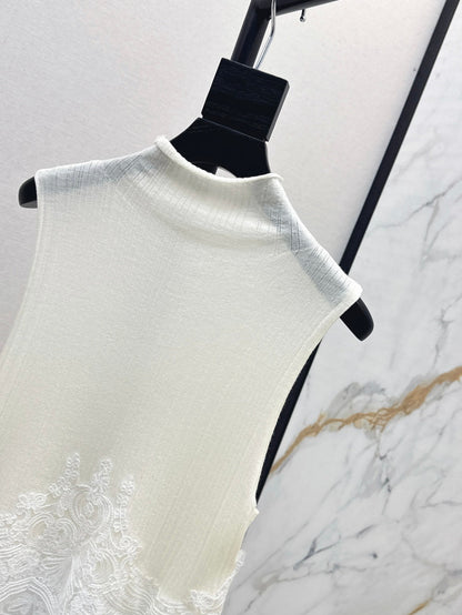 Es 25fw lace knit vest