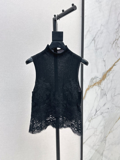Es 25fw lace knit vest