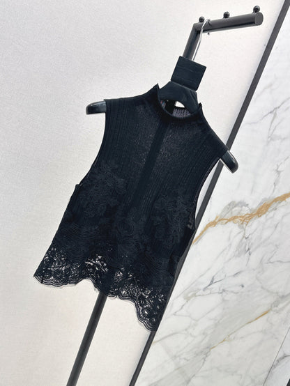 Es 25fw lace knit vest