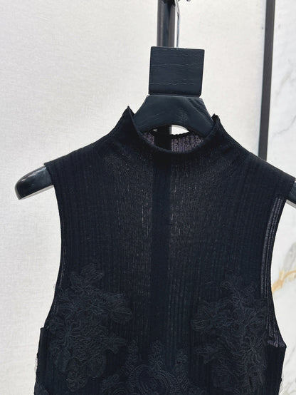 Es 25fw lace knit vest