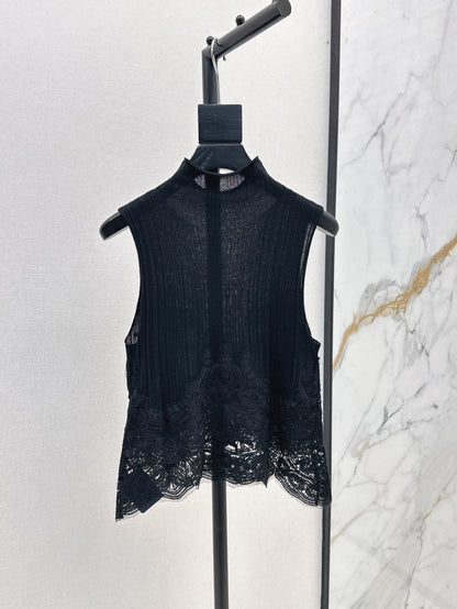 Es 25fw lace knit vest